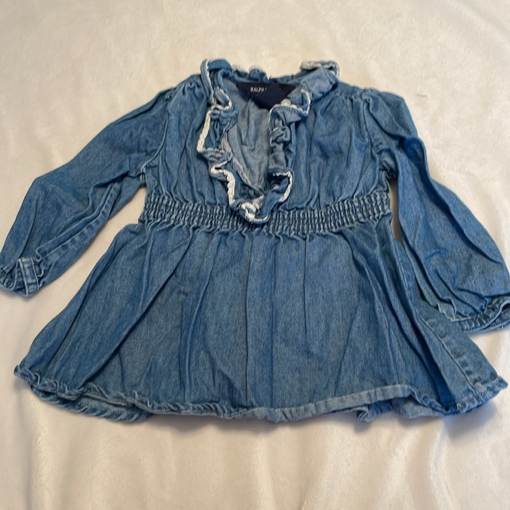 Blue Denim Ruffle Top from Ralph Lauren - Picture 4 of 4